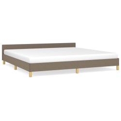 vidaXL Giroletto senza Materasso Tortora 200x200 cm in Tessuto