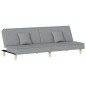 vidaXL Divano Letto Grigio Chiaro in Tessuto vidaXL Divano Letto Grigio Chiaro in Tessuto