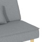 vidaXL Divano Letto Grigio Chiaro in Tessuto vidaXL Divano Letto Grigio Chiaro in Tessuto