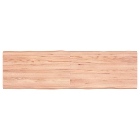 vidaXL Piano Tavolo Marrone Chiaro 140x40x(2-6) cm Rovere Non Trattato