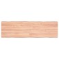 vidaXL Piano Tavolo Marrone Chiaro 140x40x(2-6) cm Rovere Non Trattato vidaXL Piano Tavolo Marrone Chiaro 140x40x(2-6) cm Rovere Non Trattato