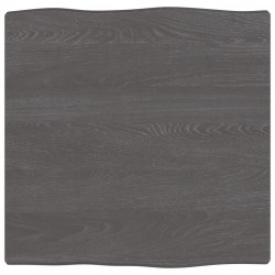 vidaXL Piano Tavolo Grigio Scuro 40x40x2 cm in Rovere Non Trattato