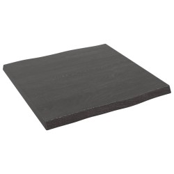 vidaXL Piano Tavolo Grigio Scuro 40x40x2 cm in Rovere Non Trattato