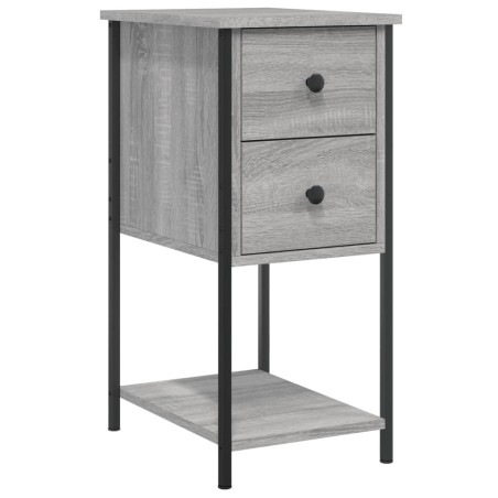 vidaXL Comodino Grigio Sonoma 32x42x70 cm in Legno Multistrato