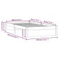 vidaXL Giroletto 100x200 cm in Legno Massello di Pino vidaXL Giroletto 100x200 cm in Legno Massello di Pino
