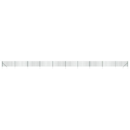 vidaXL Recinzione Metallica con Picchetti Ancoraggio Verde 0,8x25 m