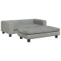 vidaXL Lettino Cani con Estensione Grigio Chiaro 100x50x30 cm Velluto vidaXL Lettino Cani con Estensione Grigio Chiaro 100x50x30 cm Velluto