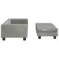 vidaXL Lettino Cani con Estensione Grigio Chiaro 100x50x30 cm Velluto vidaXL Lettino Cani con Estensione Grigio Chiaro 100x50x30 cm Velluto