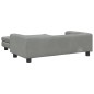 vidaXL Lettino Cani con Estensione Grigio Chiaro 100x50x30 cm Velluto vidaXL Lettino Cani con Estensione Grigio Chiaro 100x50x30 cm Velluto