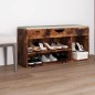 vidaXL Panca Porta Scarpe Cuscino Rovere Fumo 104x30x49cm Multistrato vidaXL Panca Porta Scarpe Cuscino Rovere Fumo 104x30x49cm Multistrato