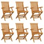 Sedie da Giardino Pieghevoli 6 pz in Legno Massello di Teak Sedie da Giardino Pieghevoli 6 pz in Legno Massello di Teak