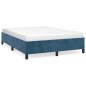 vidaXL Giroletto senza Materasso Blu Scuro 140x190 cm in Velluto