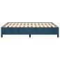 vidaXL Giroletto senza Materasso Blu Scuro 140x190 cm in Velluto