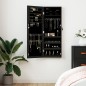 vidaXL Armadio Portagioie con Specchio a Muro Nero 37,5x10x106 cm vidaXL Armadio Portagioie con Specchio a Muro Nero 37,5x10x106 cm