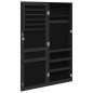vidaXL Armadio Portagioie con Specchio a Muro Nero 37,5x10x106 cm vidaXL Armadio Portagioie con Specchio a Muro Nero 37,5x10x106 cm