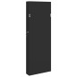 vidaXL Armadio Portagioie con Specchio a Muro Nero 37,5x10x106 cm vidaXL Armadio Portagioie con Specchio a Muro Nero 37,5x10x106 cm