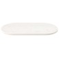 vidaXL Piano Tavolo Bianco 90x45x2,5cm in Legno Massello di Pino Ovale vidaXL Piano Tavolo Bianco 90x45x2,5cm in Legno Massello di Pino Ovale