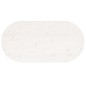 vidaXL Piano Tavolo Bianco 90x45x2,5cm in Legno Massello di Pino Ovale vidaXL Piano Tavolo Bianco 90x45x2,5cm in Legno Massello di Pino Ovale