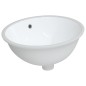 vidaXL Lavandino da Bagno Bianco 47x39x21 cm Ovale in Ceramica