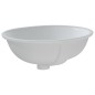 vidaXL Lavandino da Bagno Bianco 47x39x21 cm Ovale in Ceramica
