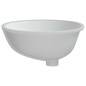 vidaXL Lavandino da Bagno Bianco 47x39x21 cm Ovale in Ceramica