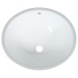vidaXL Lavandino da Bagno Bianco 47x39x21 cm Ovale in Ceramica