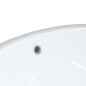 vidaXL Lavandino da Bagno Bianco 47x39x21 cm Ovale in Ceramica