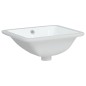 vidaXL Lavandino da Bagno Bianco 36,5x32x15,5 cm Rettangolare Ceramica