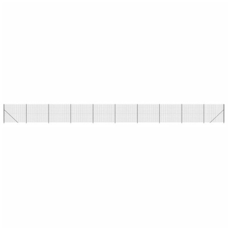 vidaXL Recinzione Metallica con Flangia Antracite 1,4x25 m