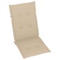 vidaXL Sedie da Giardino 6 pz con Cuscini Beige in Massello di Teak vidaXL Sedie da Giardino 6 pz con Cuscini Beige in Massello di Teak