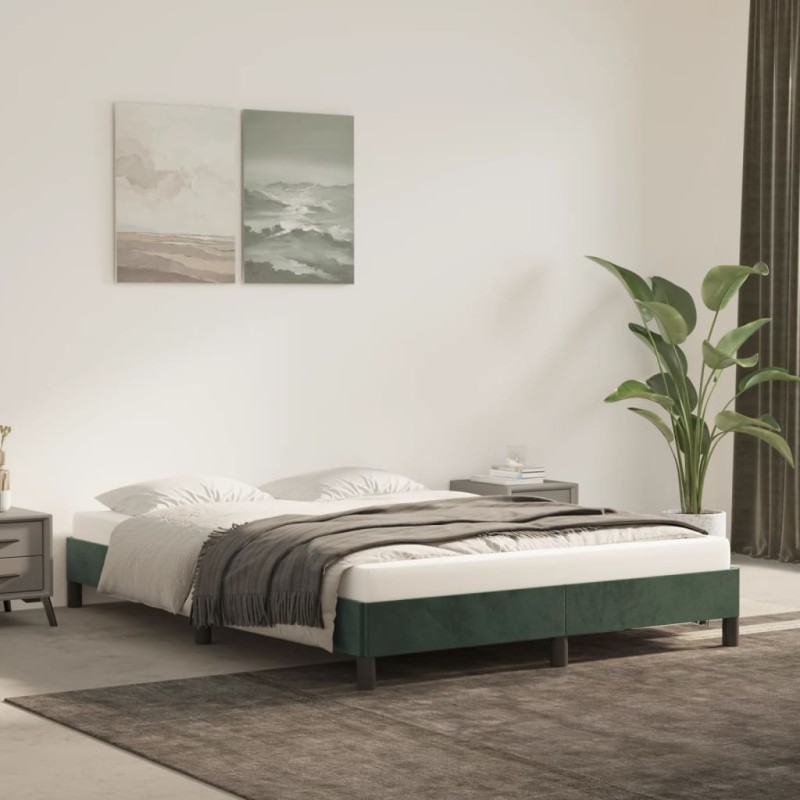 vidaXL Giroletto Verde Scuro 140x200 cm in Velluto vidaXL Giroletto Verde Scuro 140x200 cm in Velluto