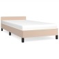 vidaXL Giroletto con Testiera Cappuccino 90x200 cm in Similpelle vidaXL Giroletto con Testiera Cappuccino 90x200 cm in Similpelle