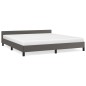vidaXL Giroletto con Testiera Grigio 180x200 cm in Similpelle vidaXL Giroletto con Testiera Grigio 180x200 cm in Similpelle