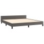 vidaXL Giroletto con Testiera Grigio 180x200 cm in Similpelle vidaXL Giroletto con Testiera Grigio 180x200 cm in Similpelle