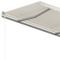 Tenda da Sole Retrattile Manuale con Pali 4,5x3,5 m Crema Tenda da Sole Retrattile Manuale con Pali 4,5x3,5 m Crema