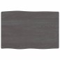 vidaXL Piano Tavolo Grigio Scuro 60x40x2 cm in Rovere Non Trattato