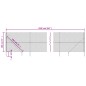 vidaXL Recinzione a Rete con Picchetti Ancoraggio Argento 1,8x25 m vidaXL Recinzione a Rete con Picchetti Ancoraggio Argento 1,8x25 m