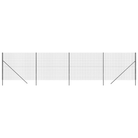 vidaXL Recinzione Metallica Antracite 1,6x10 m in Acciaio Zincato