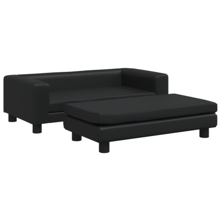 vidaXL Lettino per Cani con Estensione Nero 100x50x30 cm in Similpelle