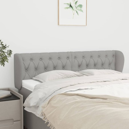 vidaXL Testiera ad Orecchio Grigio Chiaro 163x23x78/88 cm in Tessuto