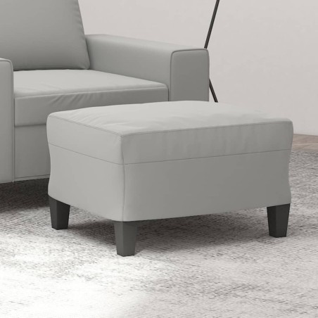 vidaXL Poggiapiedi Grigio Chiaro 60x50x41 cm in Tessuto Microfibra