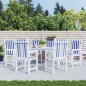 vidaXL Cuscini Sedia Schienale Basso 6pz Strisce Bianche e Blu Tessuto vidaXL Cuscini Sedia Schienale Basso 6pz Strisce Bianche e Blu Tessuto