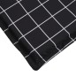 vidaXL Cuscino per Sedia Sdraio Motivo a Quadri Nero in Tessuto Oxford vidaXL Cuscino per Sedia Sdraio Motivo a Quadri Nero in Tessuto Oxford