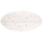 vidaXL Piano Tavolo Bianco 90x45x2,5cm in Legno Massello di Pino Ovale vidaXL Piano Tavolo Bianco 90x45x2,5cm in Legno Massello di Pino Ovale