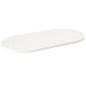 vidaXL Piano Tavolo Bianco 100x50x2,5 cm Legno Massello di Pino Ovale vidaXL Piano Tavolo Bianco 100x50x2,5 cm Legno Massello di Pino Ovale