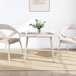 vidaXL Piano Tavolo Bianco 100x50x2,5 cm Legno Massello di Pino Ovale