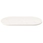 vidaXL Piano Tavolo Bianco 100x50x2,5 cm Legno Massello di Pino Ovale vidaXL Piano Tavolo Bianco 100x50x2,5 cm Legno Massello di Pino Ovale