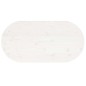 vidaXL Piano Tavolo Bianco 100x50x2,5 cm Legno Massello di Pino Ovale vidaXL Piano Tavolo Bianco 100x50x2,5 cm Legno Massello di Pino Ovale