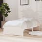 vidaXL Giroletto Bianco 75x190 cm Small Single Legno Massello di Pino vidaXL Giroletto Bianco 75x190 cm Small Single Legno Massello di Pino