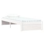 vidaXL Giroletto Bianco 75x190 cm Small Single Legno Massello di Pino vidaXL Giroletto Bianco 75x190 cm Small Single Legno Massello di Pino